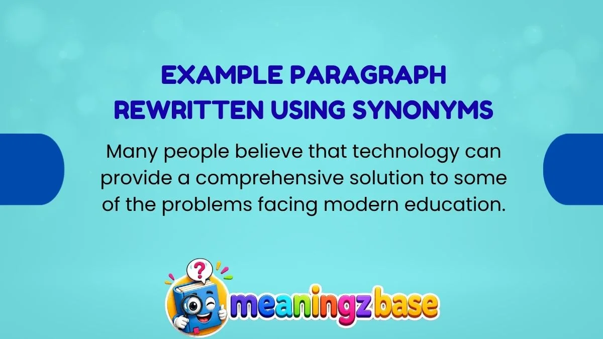 Example Paragraph Rewritten Using Synonyms