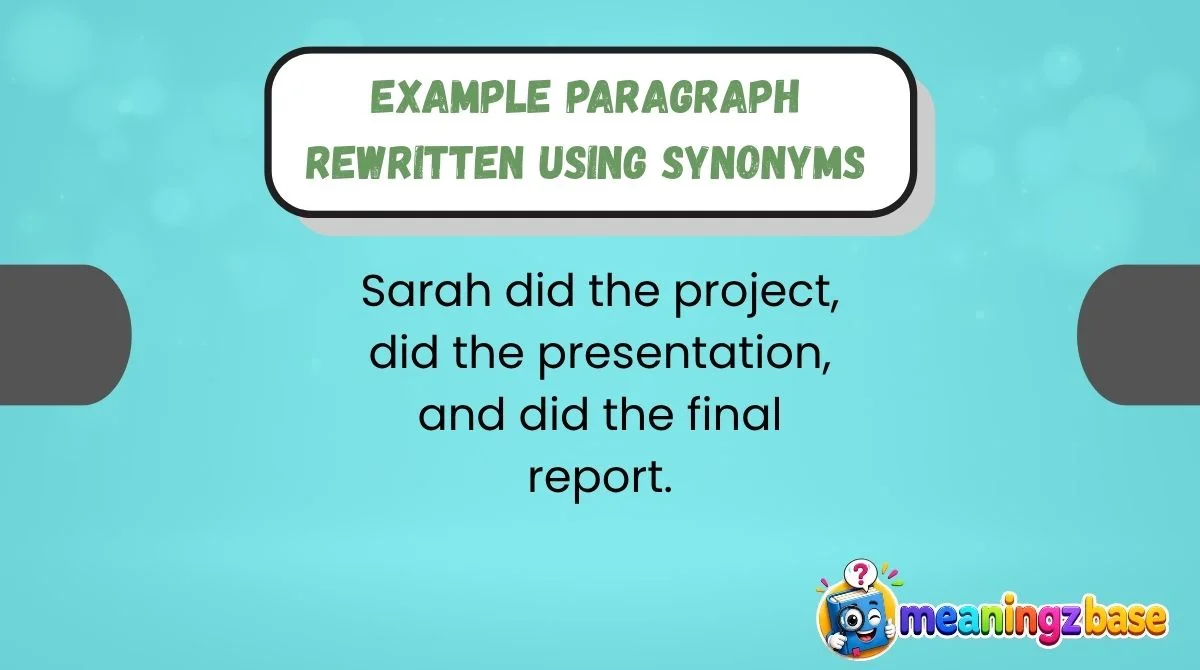 Example Paragraph Rewritten Using Synonyms