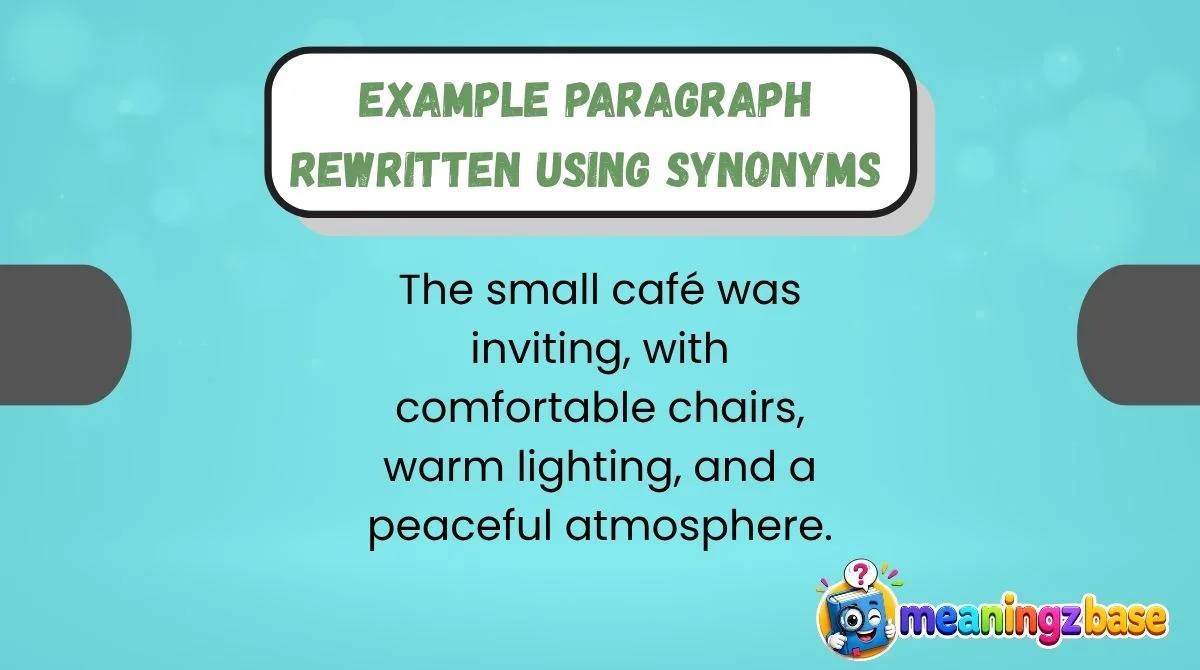 Example Paragraph Rewritten Using Synonyms