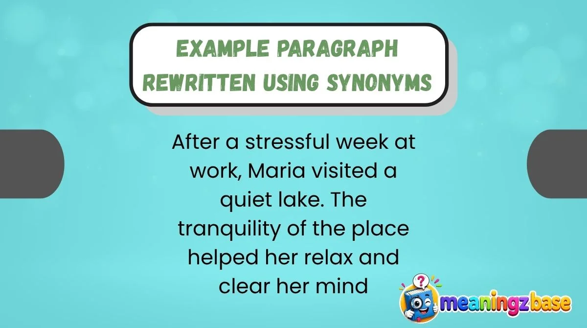 Example Paragraph Rewritten Using Synonyms