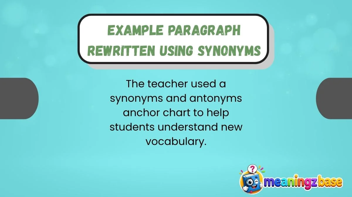 Example Paragraph Rewritten Using Synonyms