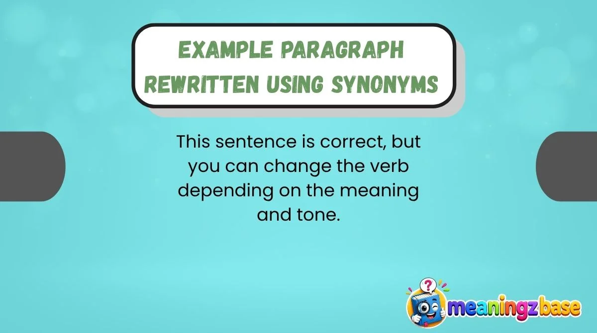 Example Paragraph Rewritten Using Synonyms