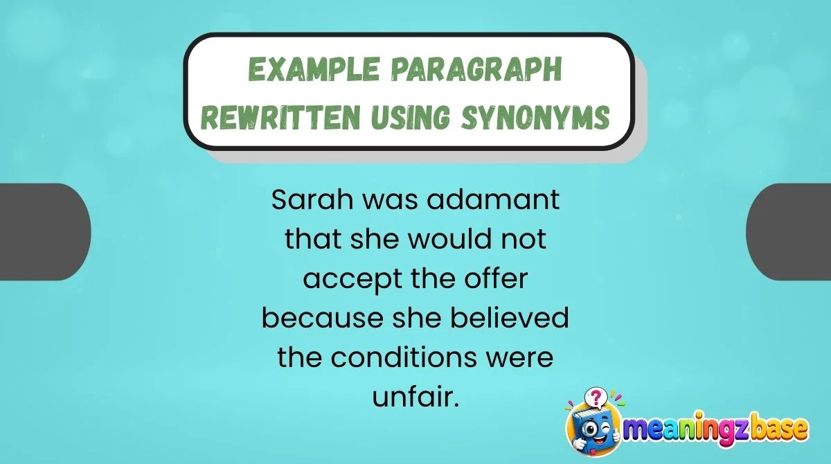 Example Paragraph Rewritten Using Synonyms