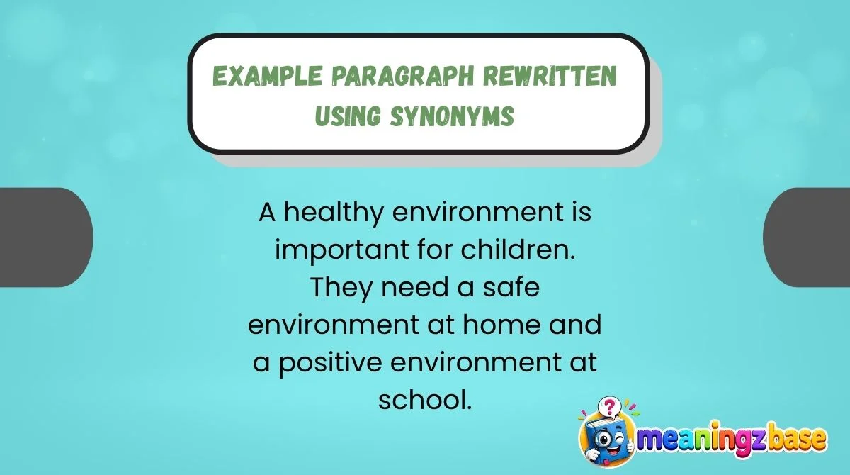 Example Paragraph Rewritten Using Synonyms