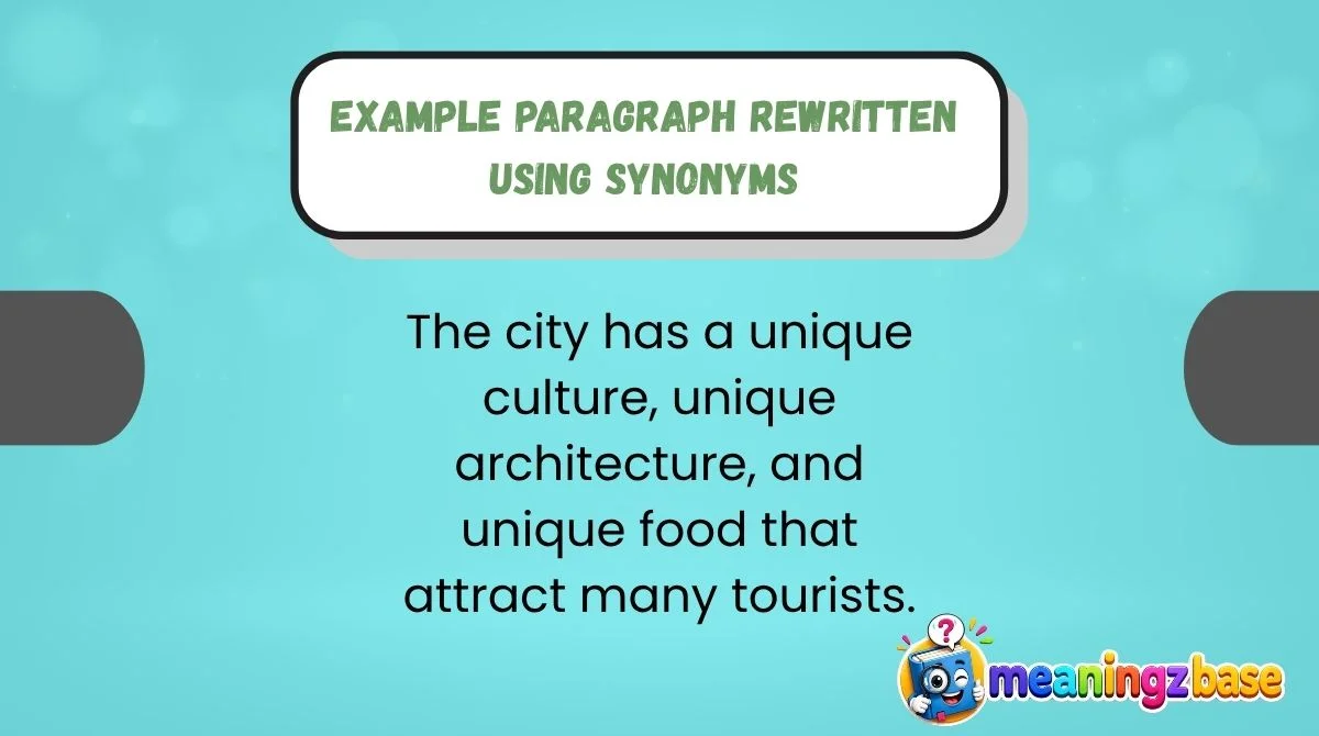 Example Paragraph Rewritten Using Synonyms