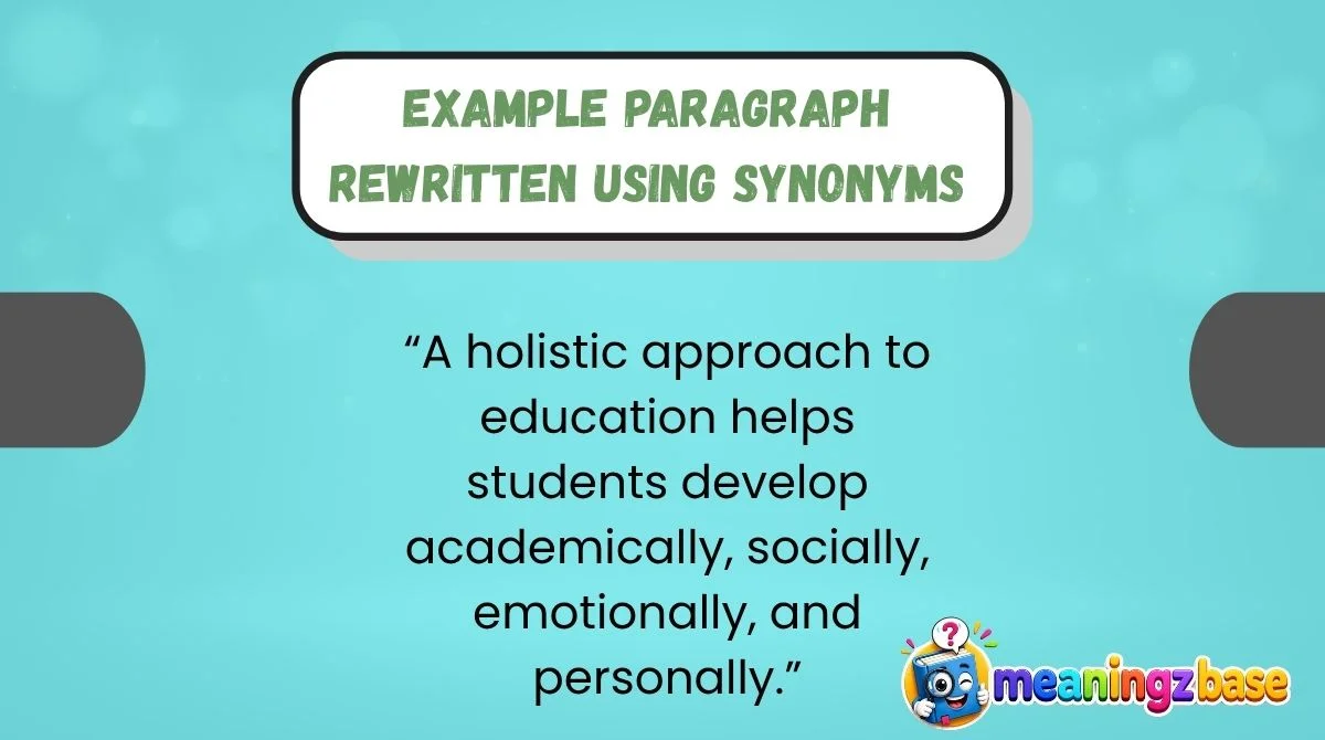 Example Paragraph Rewritten Using Synonyms