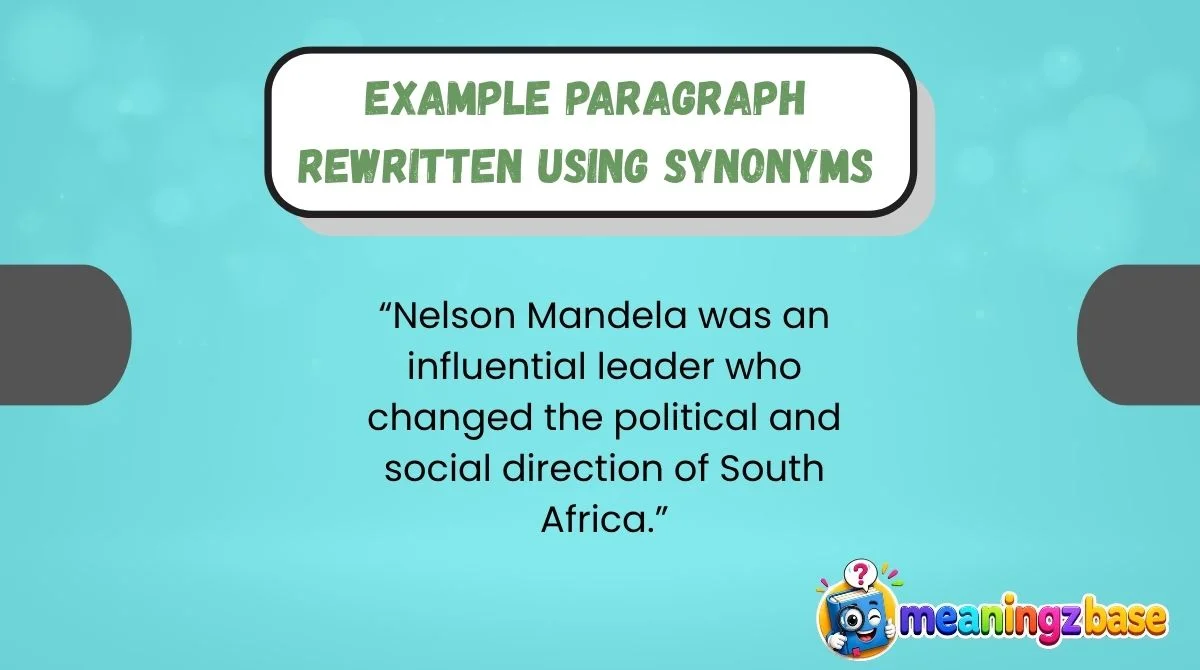 Example Paragraph Rewritten Using Synonyms