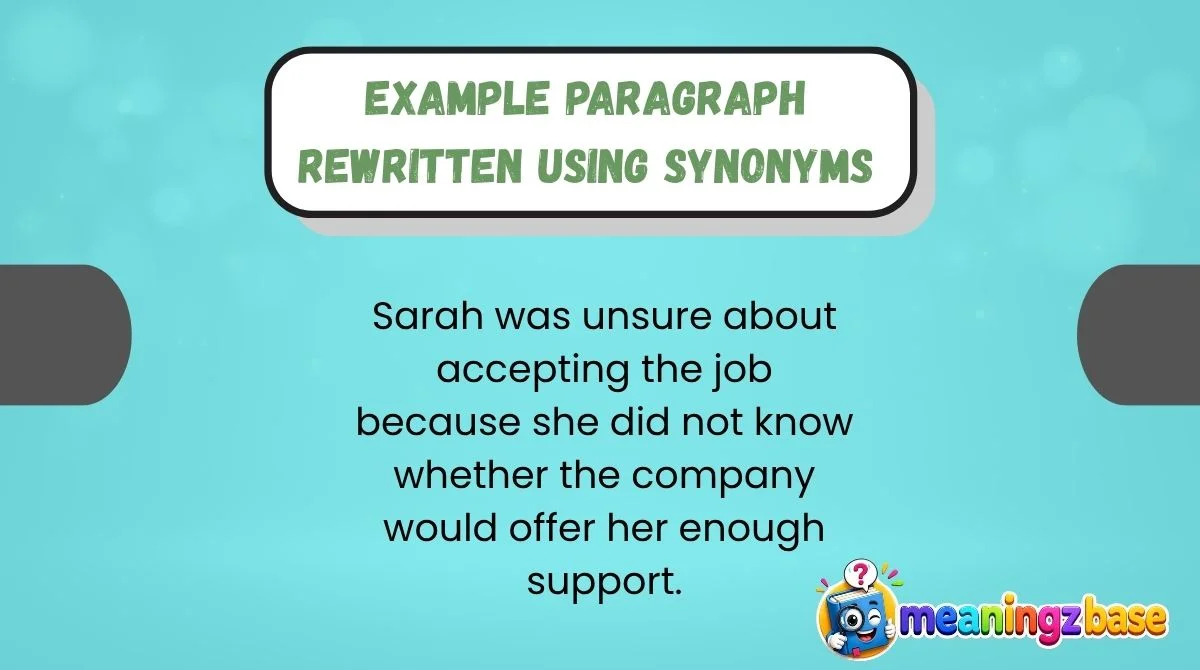 Example Paragraph Rewritten Using Synonyms