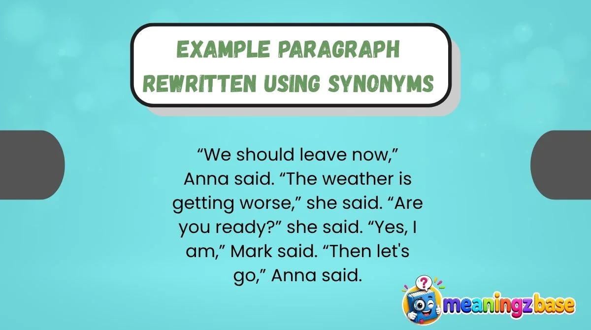 Example Paragraph Rewritten Using Synonyms