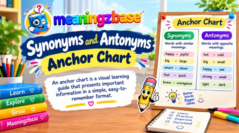 Synonyms and Antonyms Anchor Chart