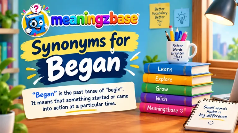 Synonyms for Began