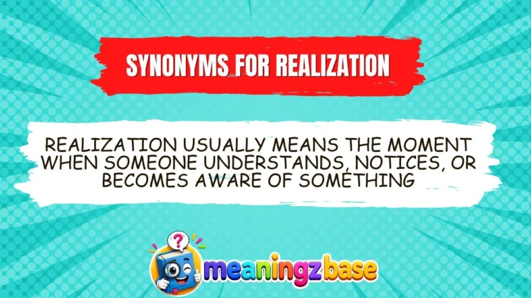Synonyms for Realization