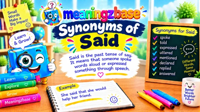 Synonyms for Said