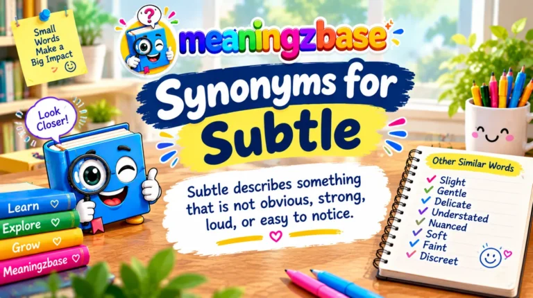 Synonyms for Subtle