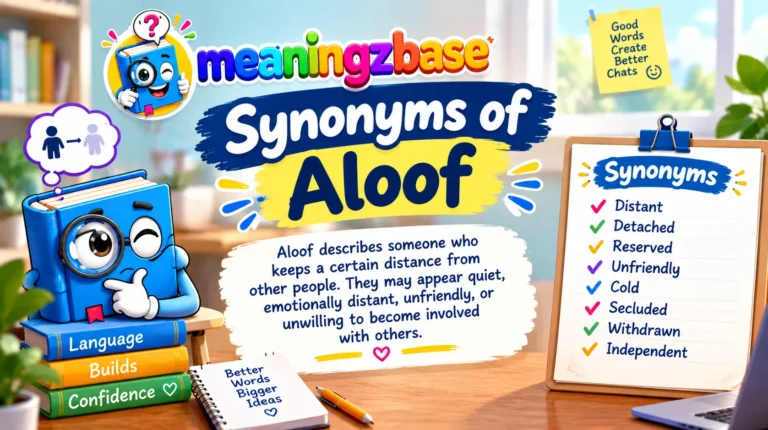 Synonyms of Aloof