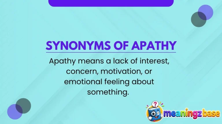 Synonyms of Apathy