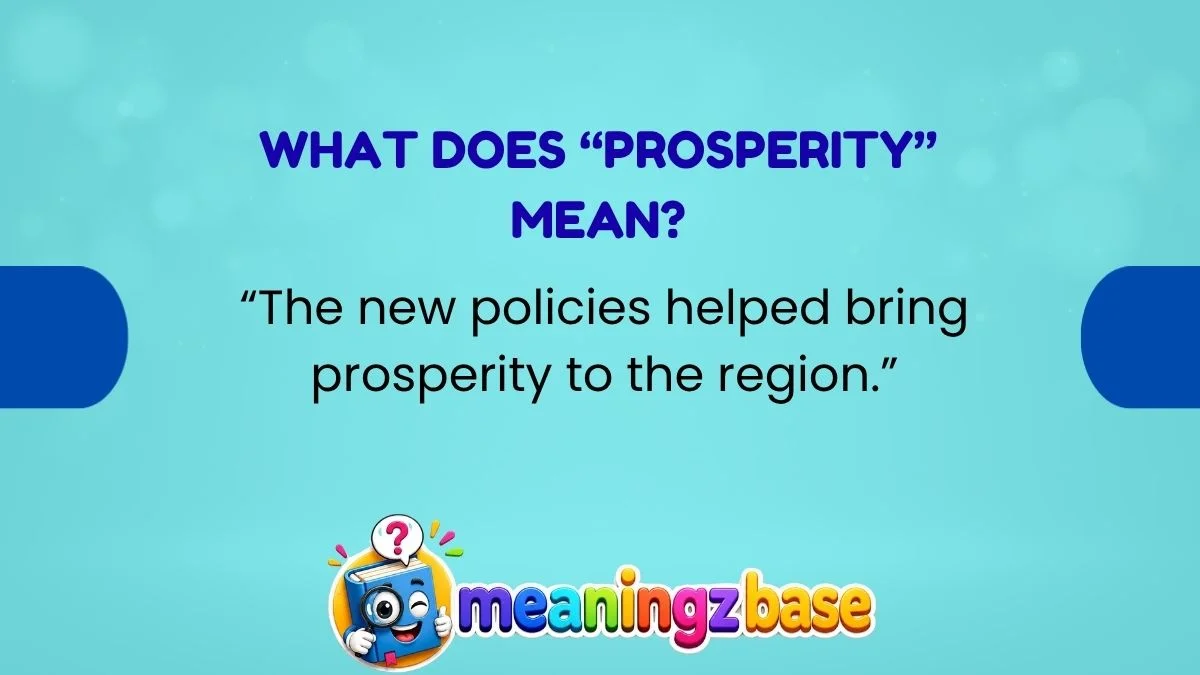 What Does “Prosperity” Mean?