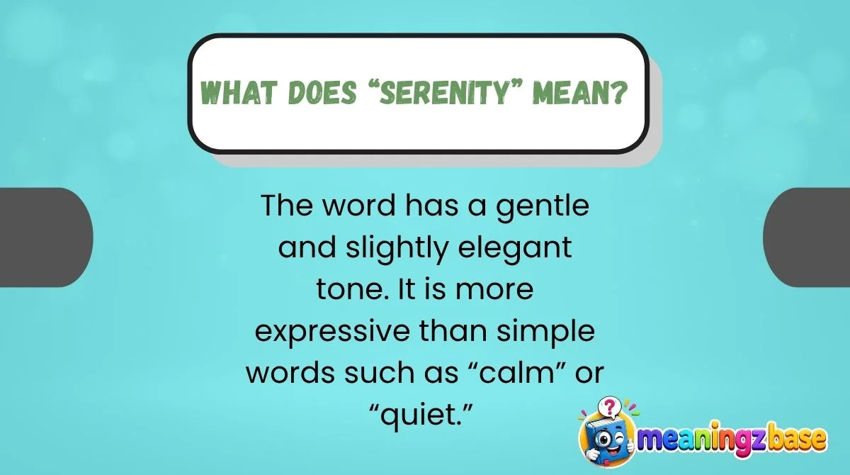 What Does “Serenity” Mean?