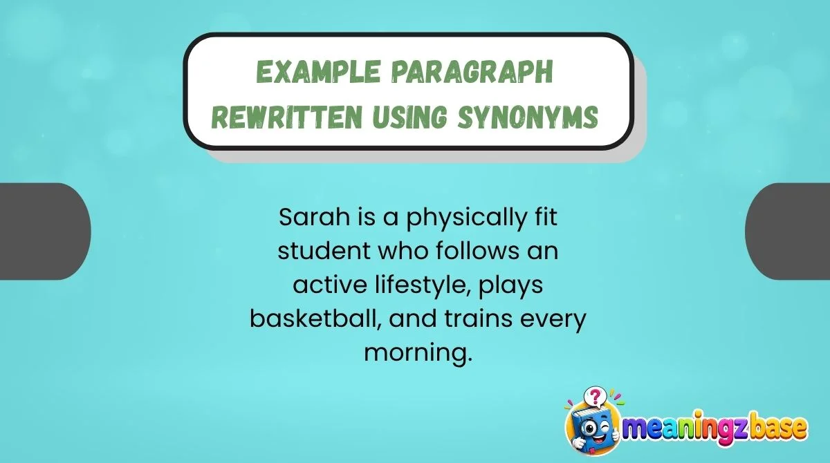 Example Paragraph Rewritten Using Synonyms